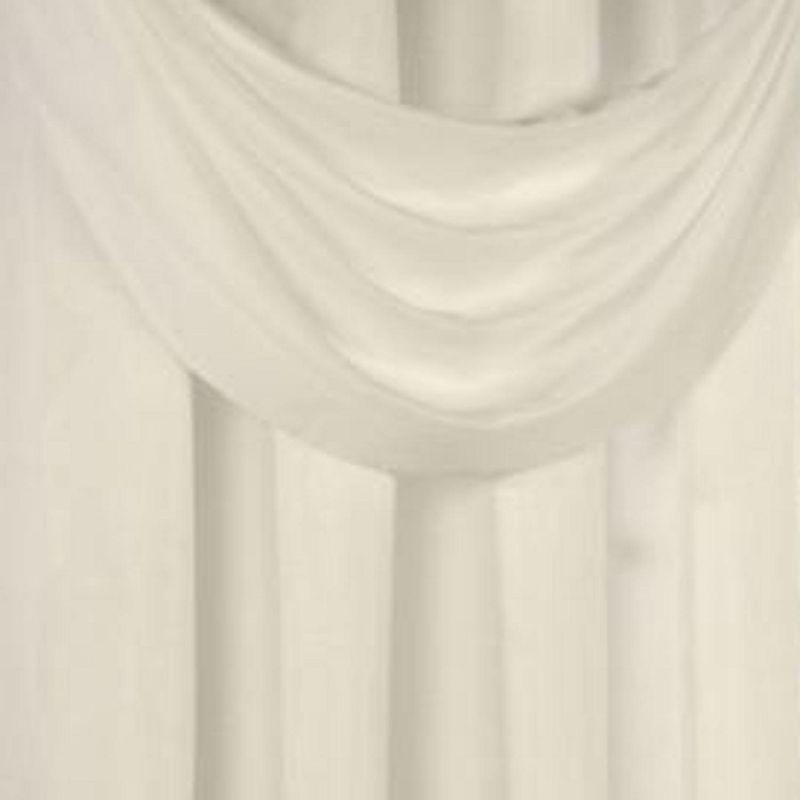 Commonwealth Thermavoile Rhapsody Lined Grommet Ascot Valance - 36x19" - Ivory
