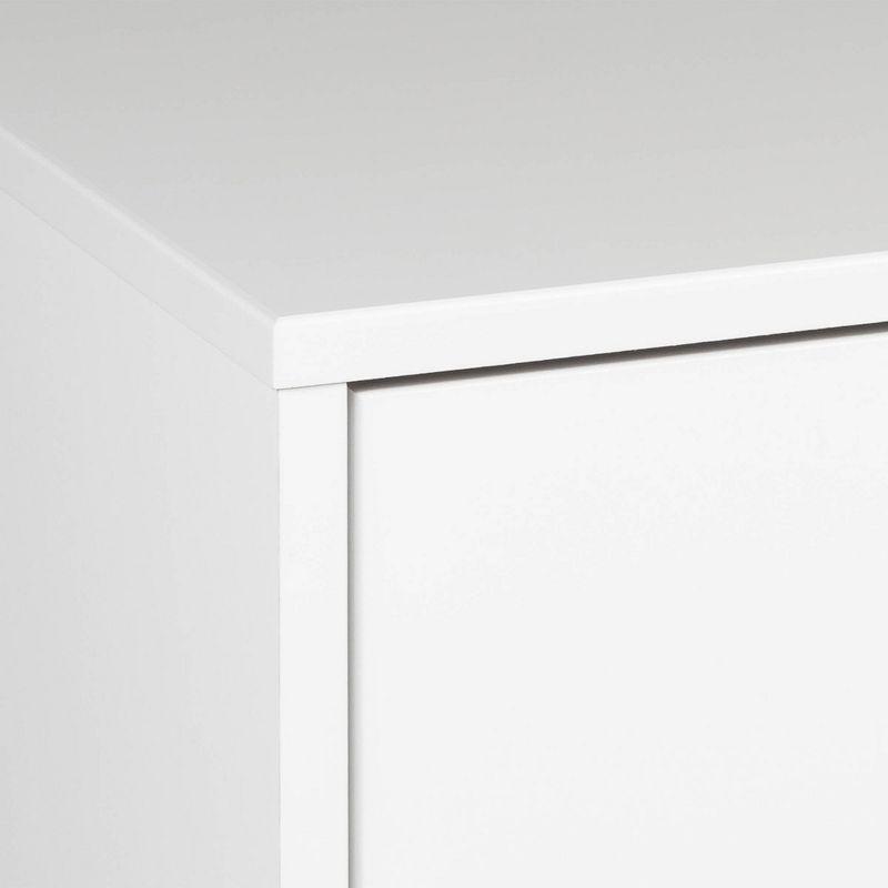 Floating 4 Drawers Dresser White - Prepac: Wall Mounted, Space-Saving Storage, Easy to Assemble