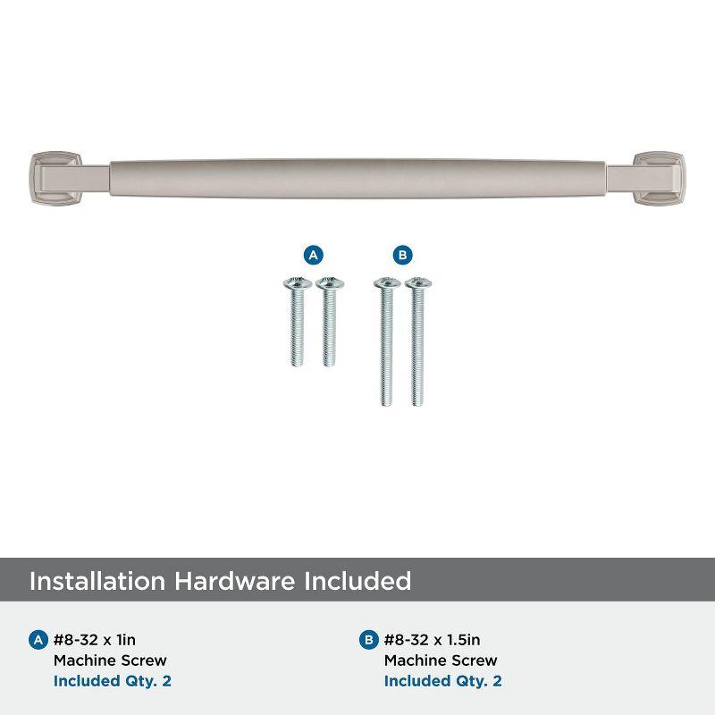 Amerock Stature 8-13/16 inch (224mm) Center-to-Center Satin Nickel Cabinet Pull