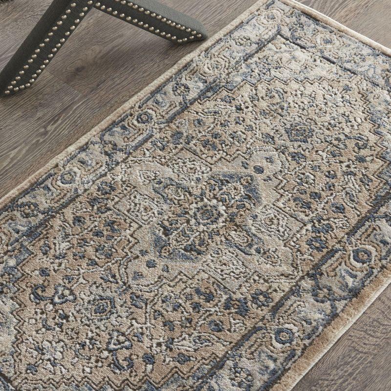 Nourison Concerto Center Medallion Indoor Rug Beige Grey 2'2" x 3'9"