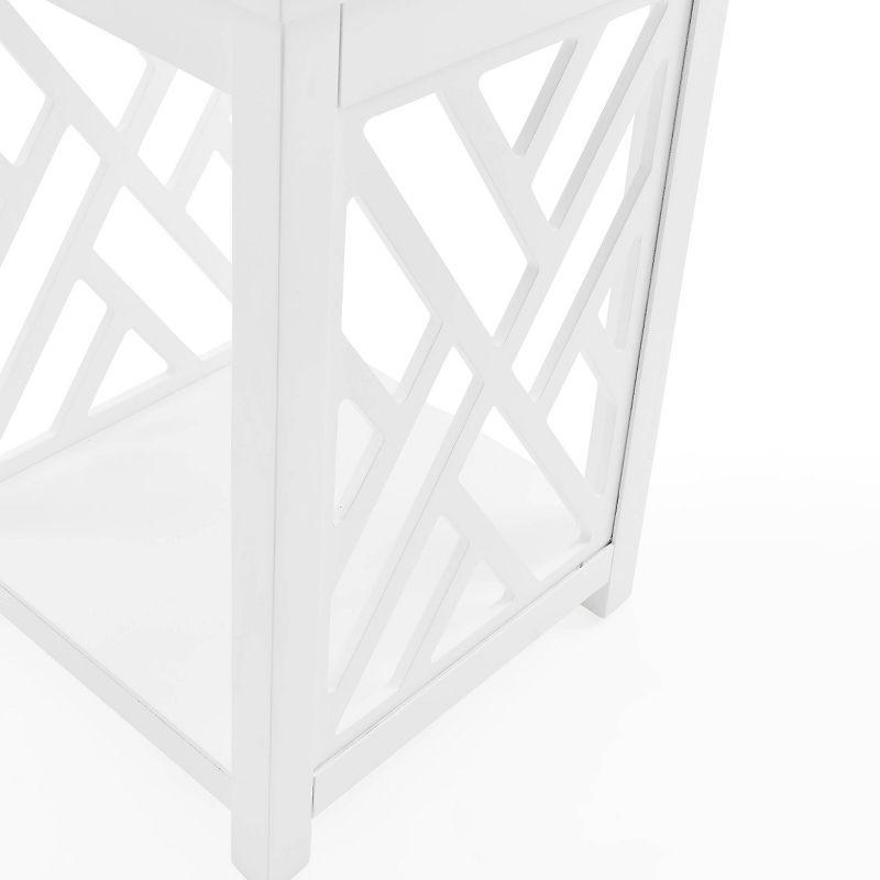 36" Middlebury Coffee Table and End Table with Tray White - Alaterre Furniture: Pull-Out Tray, 2-Piece Set