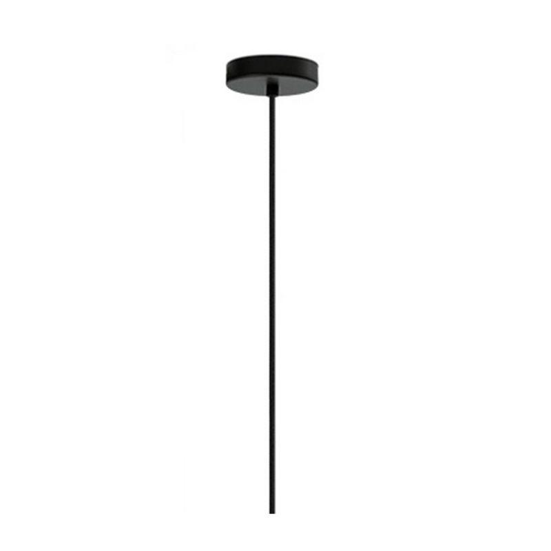 1-Light Cylindrical Glass Montey Pendant Matte Black/Clear - EGLO