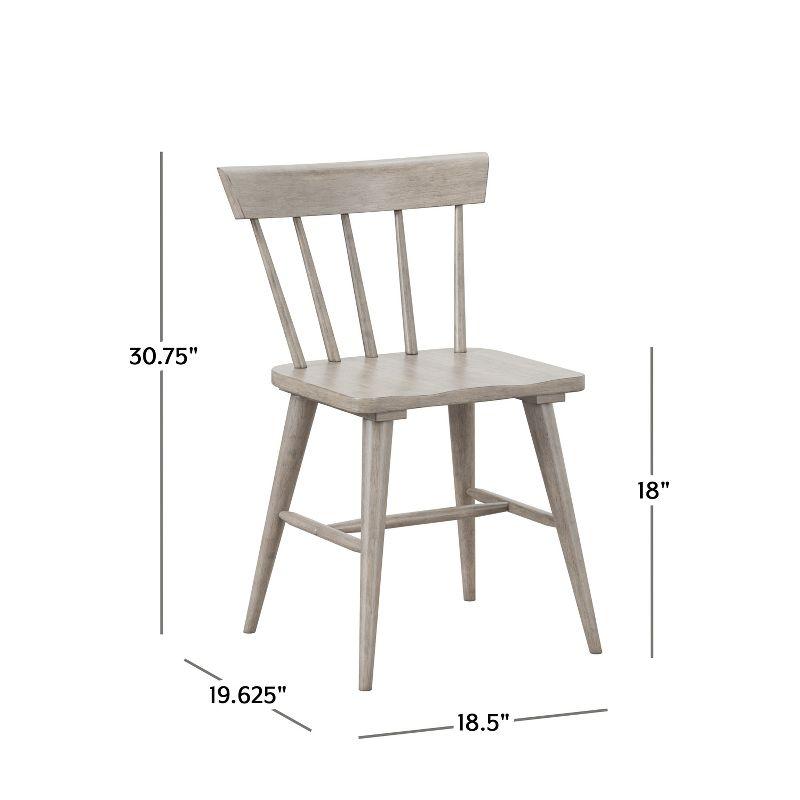 Set of 2 Mayson Spindle Back Dining Chair Gray - Hillsdale Furniture: Farmhouse Style, Wood Frame, Foam Fill