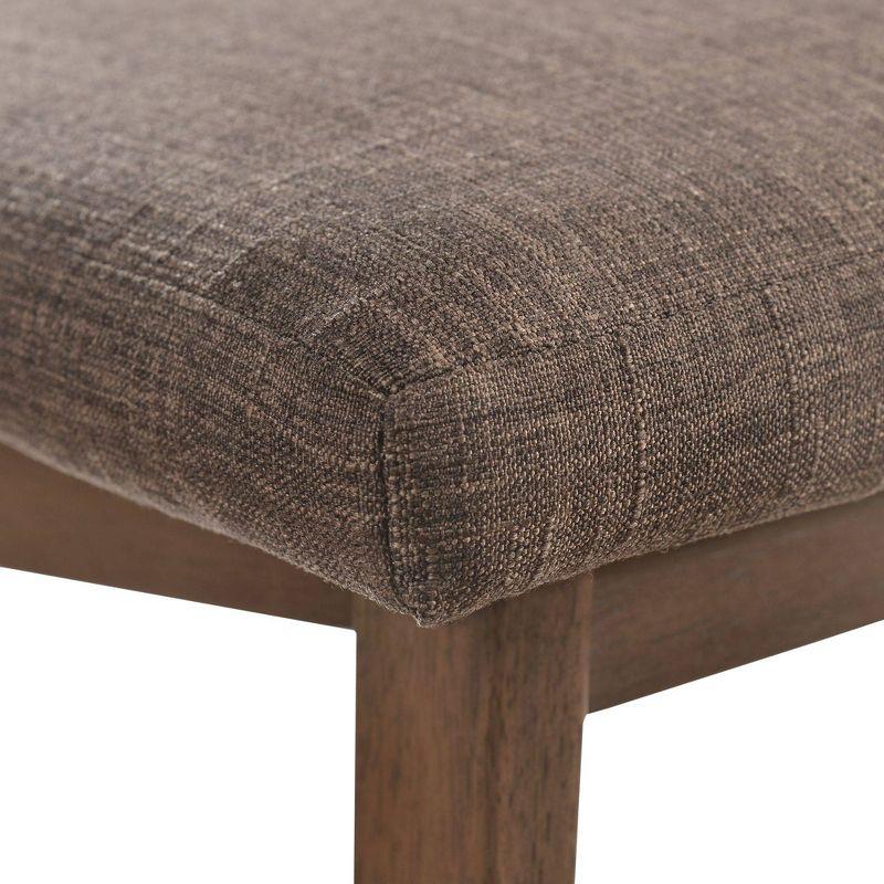Picket House Furnishings Set of 2 Ronan Standard Height Side Chair Set Walnut: Upholstered, Contemporary Design, Rubberwood Frame