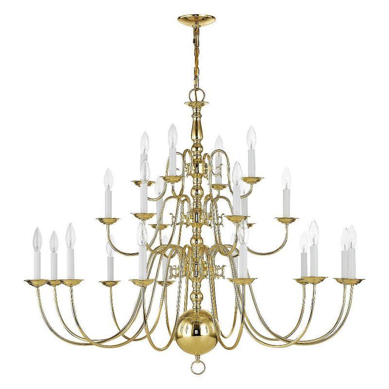 Livex Lighting Williamsburgh 22 - Light Chandelier in  Polished Brass