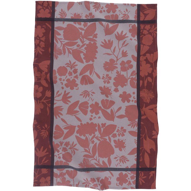 KAF Home Set of 2 Jacquard Kitchen Towels - Pink Floral