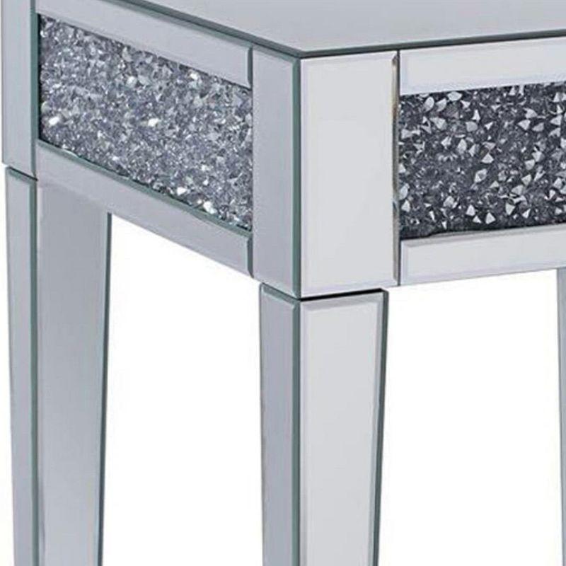 Trio Supply House Ravine Mirrored and faux diamond end table