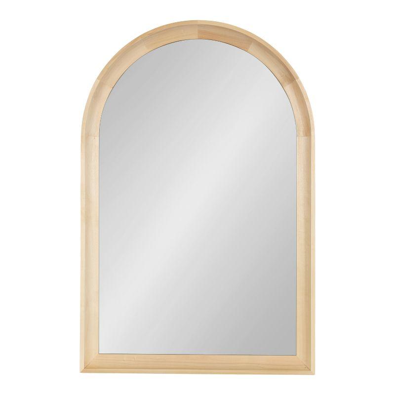 20"x30" Hatherleigh Arch Wood Wall Mirror Natural: Durable, Light Finish - Kate & Laurel All Things Decor