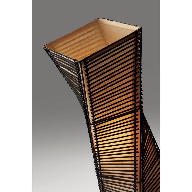 Stix Floor Lantern Black - Adesso: Twisting Cane Stick Design, ETL Listed, No Assembly Required