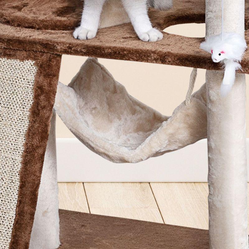 Go Pet Club 53" Kitten Cat Tree Condo with Scratching Board F711