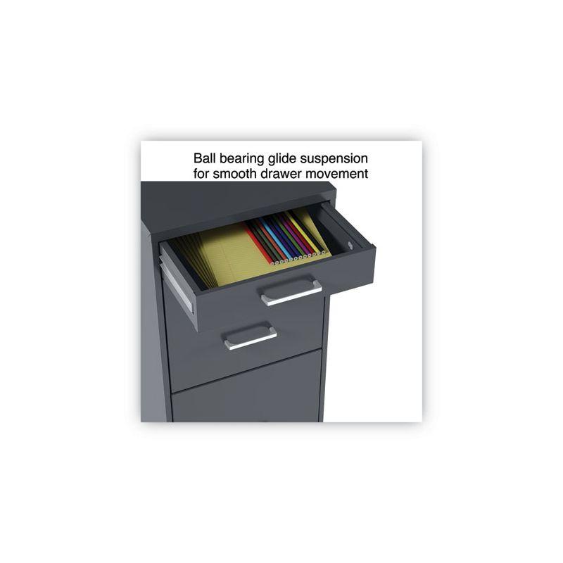 Alera Soho Vertical File Cabinet, 3 Drawers: Pencil/File/File, Letter, Charcoal, 14" x 18" x 26.9"