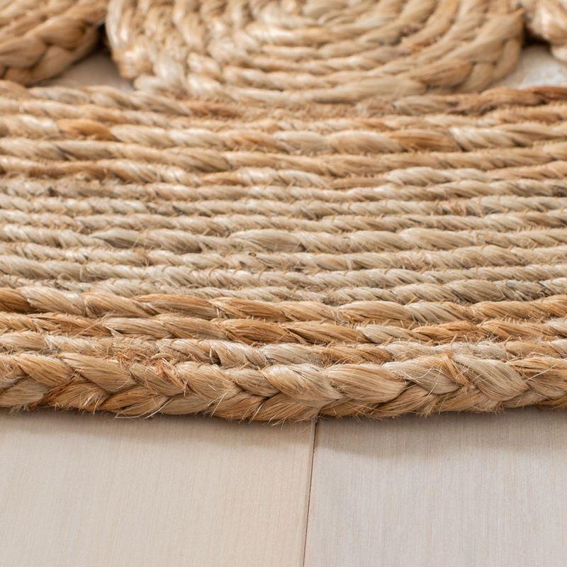 Natural Fiber NFB250 Hand Woven Area Rug - Natural - 3' round - Safavieh.