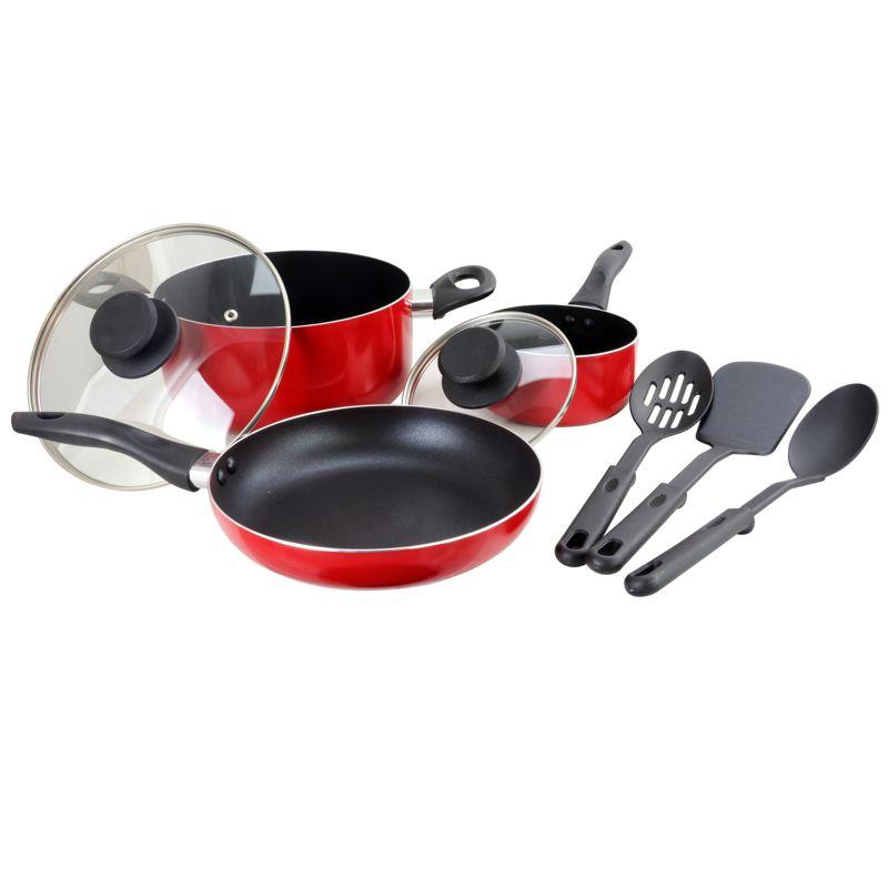 Gibson Home Palmer 8 Pieces Aluminum Non Stick Cookware Set & Reviews | Wayfair