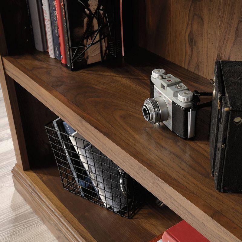 44" 3 Shelf Bookcase Walnut - Sauder: Mid-Century Modern, MDF, Metal Hardware