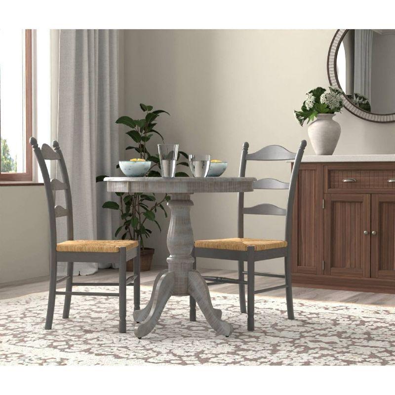 Carolina Living 30" Salem Round Pedestal Dining Table Natural Driftwood