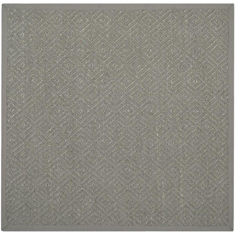 Handmade Gray Cotton 6' x 6' Square Area Rug