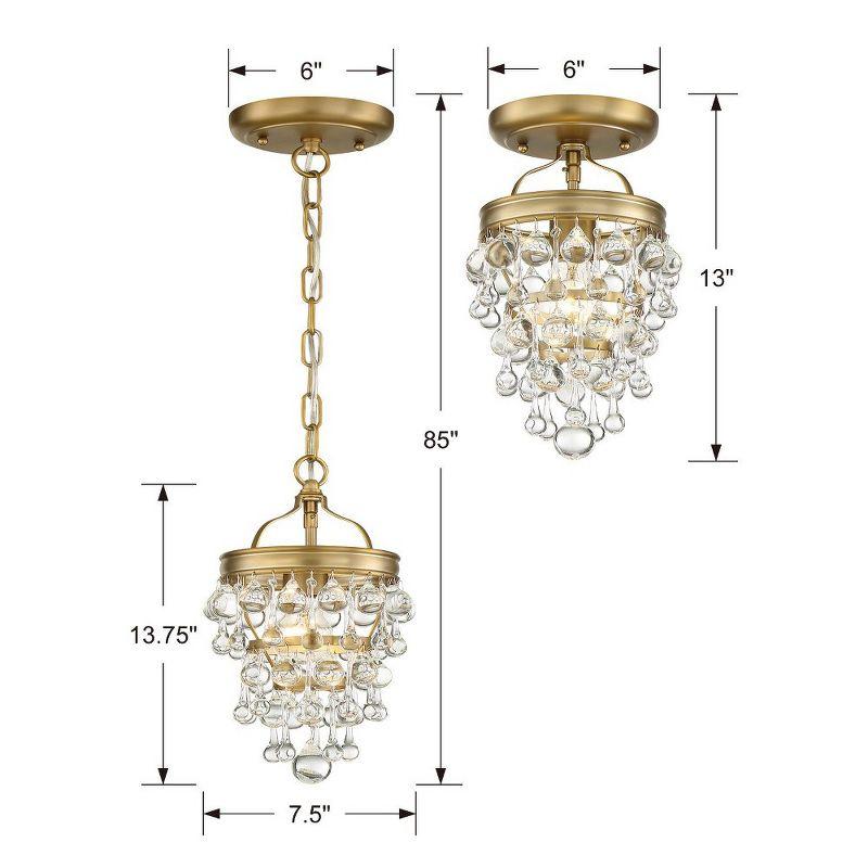 Crystorama Lighting Calypso 1 - Light Pendant in  Vibrant Gold