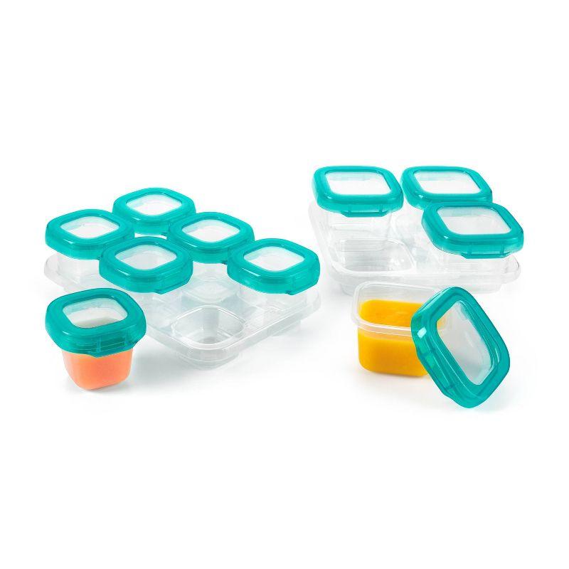 12-Piece Clear BPA-Free Plastic Baby Food Storage Set