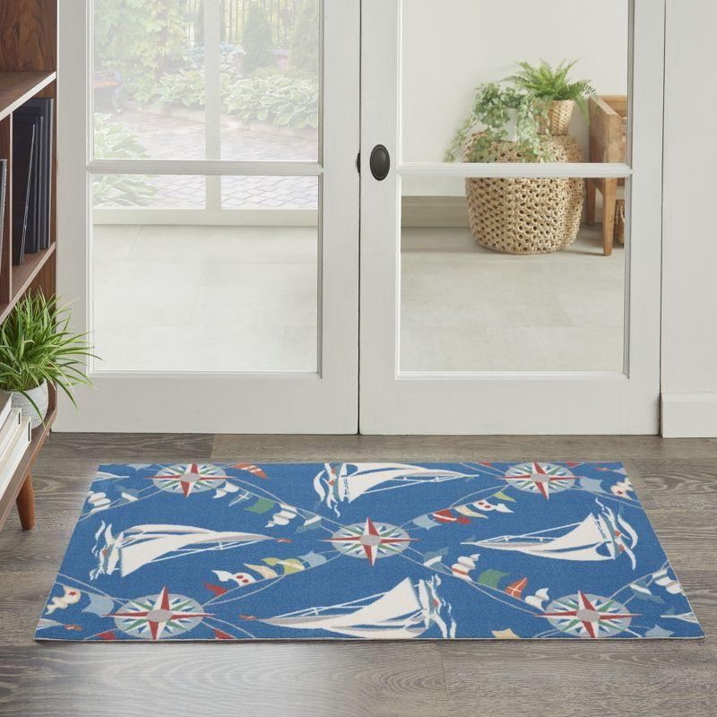 Waverly Navy Outdoor Area Rug