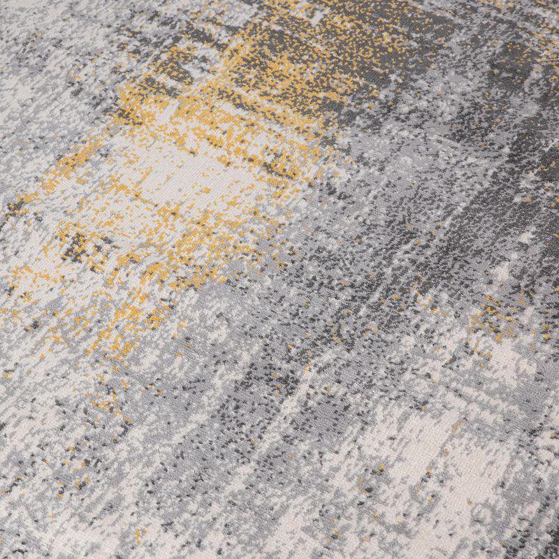 World Rug Gallery Dublin Contemporary Abstract Indoor Area Rug - Yellow 7'10"x10'