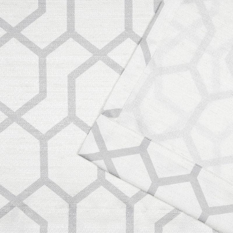 Nicole Miller Nicole Miller Hexa Geometric Print Hidden Tab/Rod Pocket Top Light Filtering Curtain Panel Pair (Set of 2)