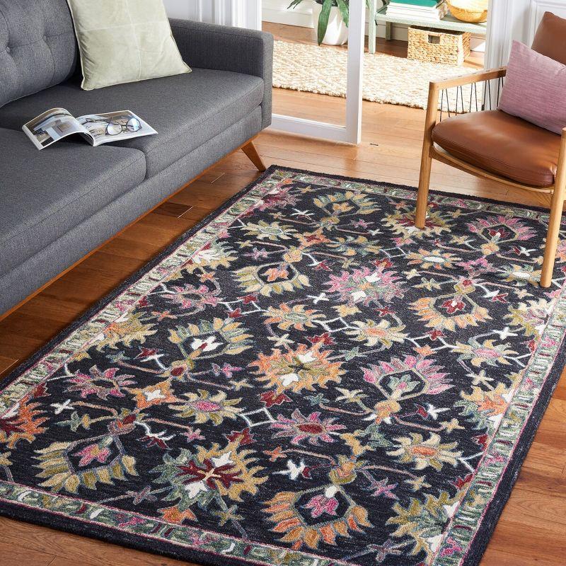 Aspen APN135 Hand Tufted Area Rug  - Black/Pink - 4'x6' - Safavieh.