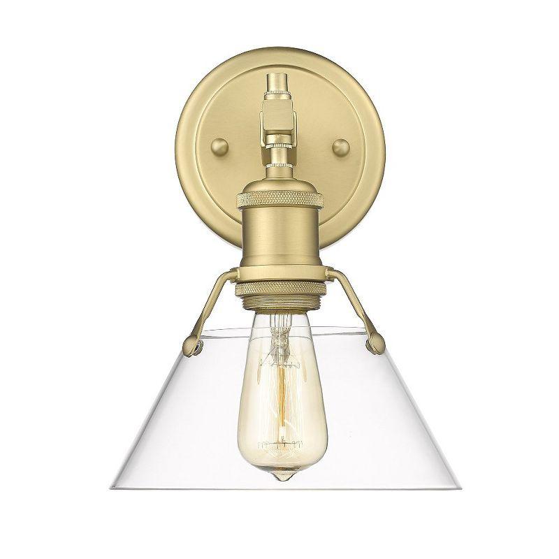 Golden Lighting Orwell 1-Light Wall Sconce in Pewter with Opal Glass