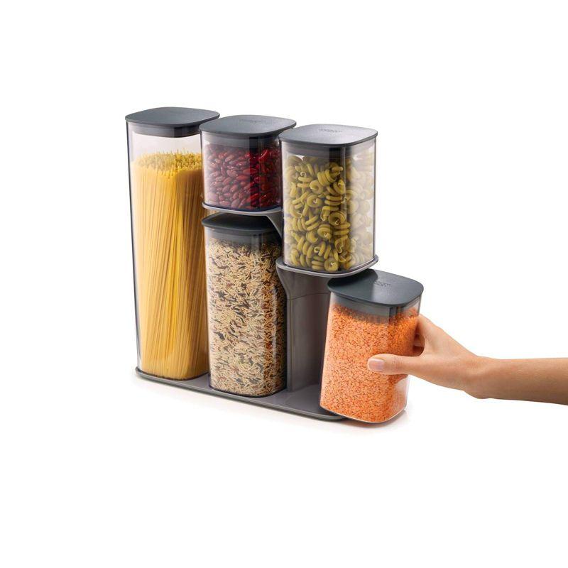 Joseph Joseph Podium 5-Piece Dry Food Storage Container Set with Stand