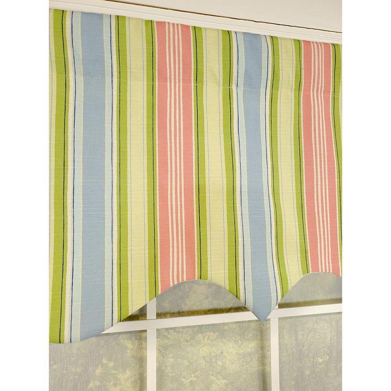 Striped Pointed 50'' W Window Valance Multi