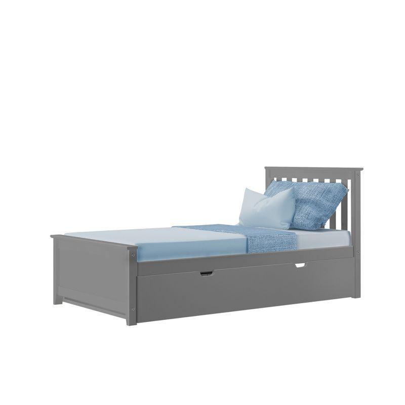 Max & Lily Espresso Twin Bed with Trundle and Wood Headboard