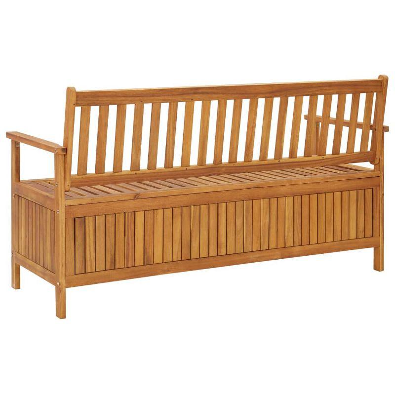 vidaXL Patio Storage Bench 58.3" Solid Acacia Wood