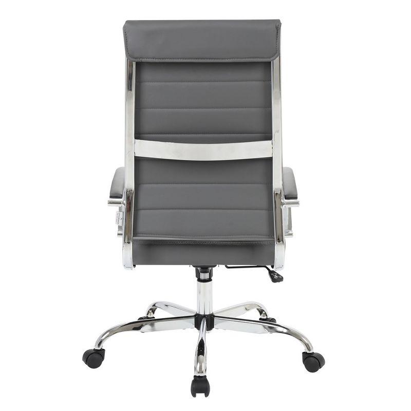 LeisureMod Benmar Modern High Back Leather Office Chair