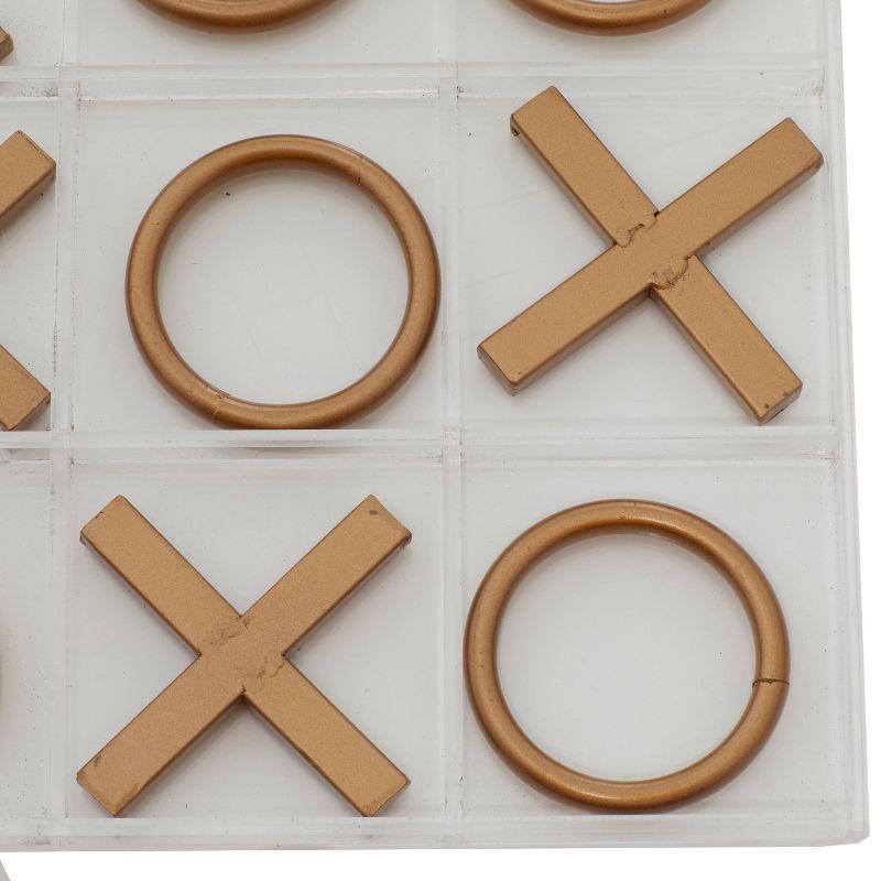 12" Modern Acrylic and Iron Tic Tac Toe Set - Olivia & May