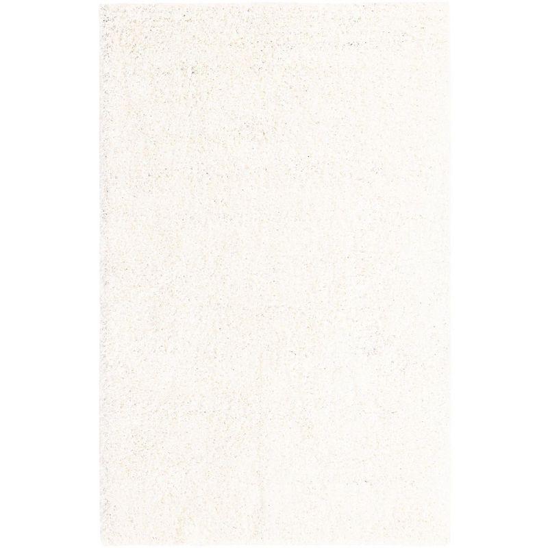 Ivory Bliss 4' x 6' Reversible Solid Shag Rug for Kids