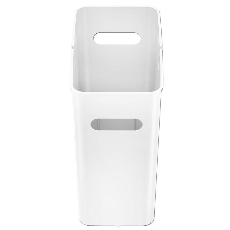 Polar White 4.2 Gallon Touchless Plastic Trash Can