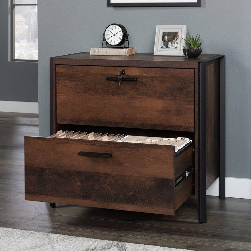 Briarbrook 2 Drawer Lateral File Barrel Oak - Sauder: Locking, CARB Certified, Metal Frame