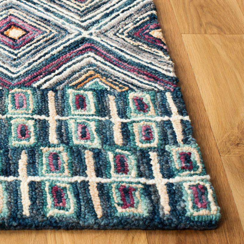 Aspen APN812 Hand Tufted Indoor Runner Rug - Blue/Red - 2'3"x7' - Safavieh