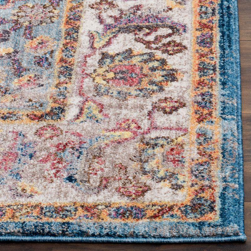 Elysian Blue 9' x 12' Hand-Knotted Synthetic Area Rug