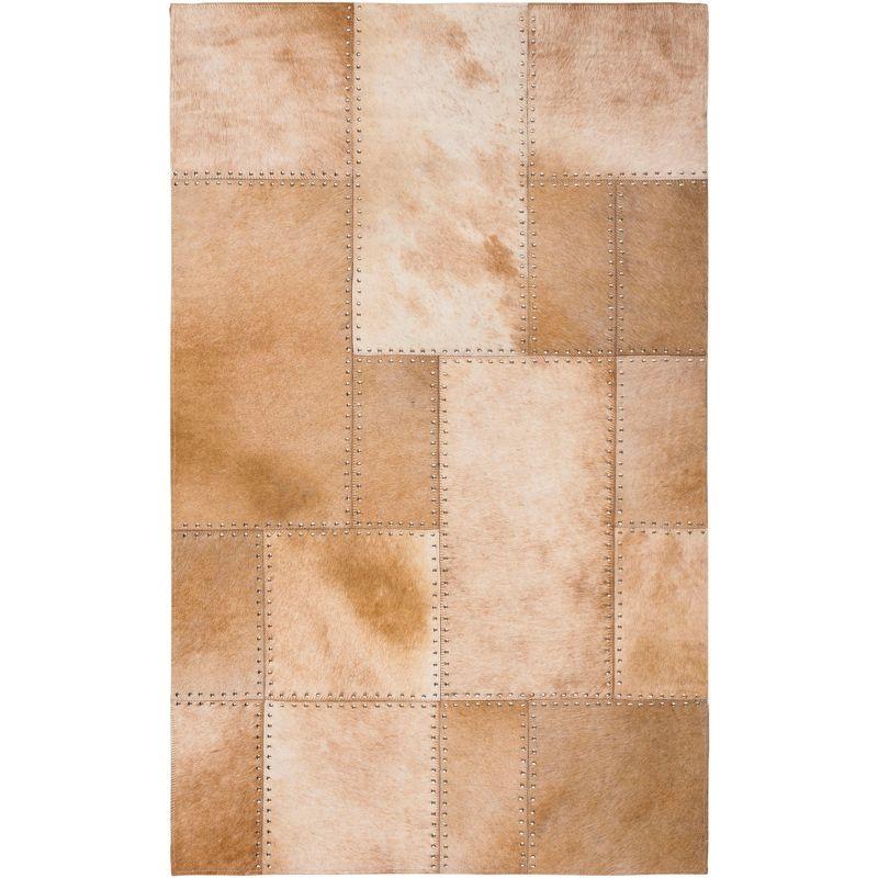 Studio Flatweave Leather Geometric Rug