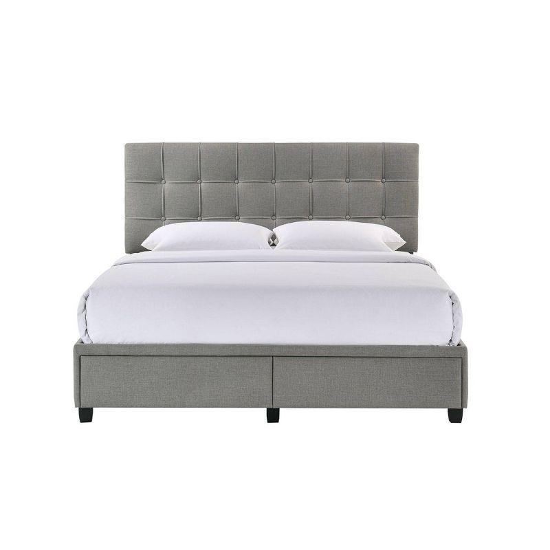 Queen Pasadena Platform Storage Bed with Footboard Drawers - Picket House Furnishings