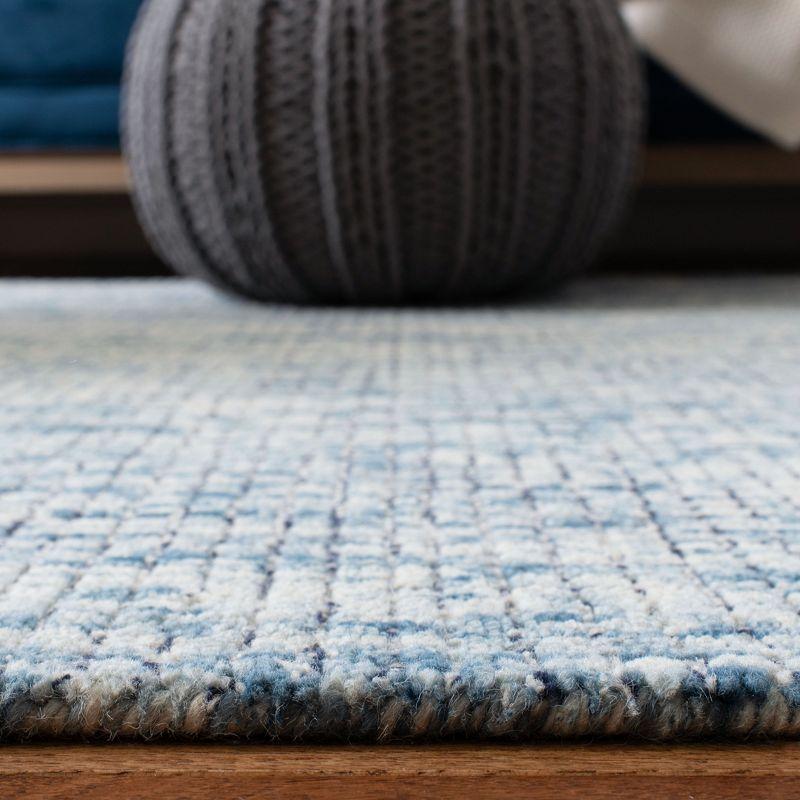 Abstract ABT473 Hand Tufted Runner Rug - Ivory/Navy - 2'3"x10' - Safavieh .