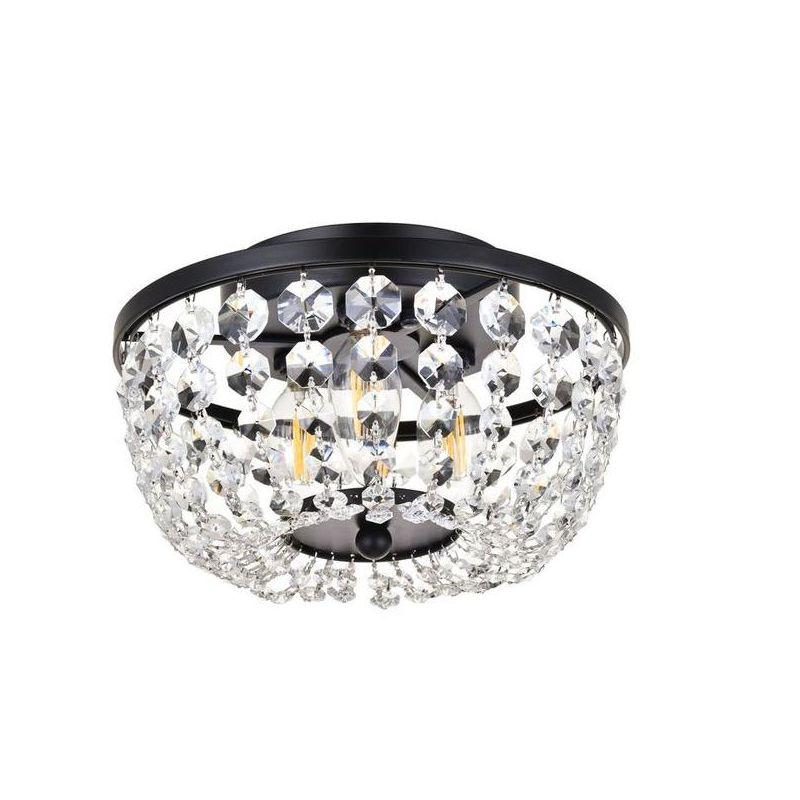 Elegant Lighting Cora 10 inch flush mount in black