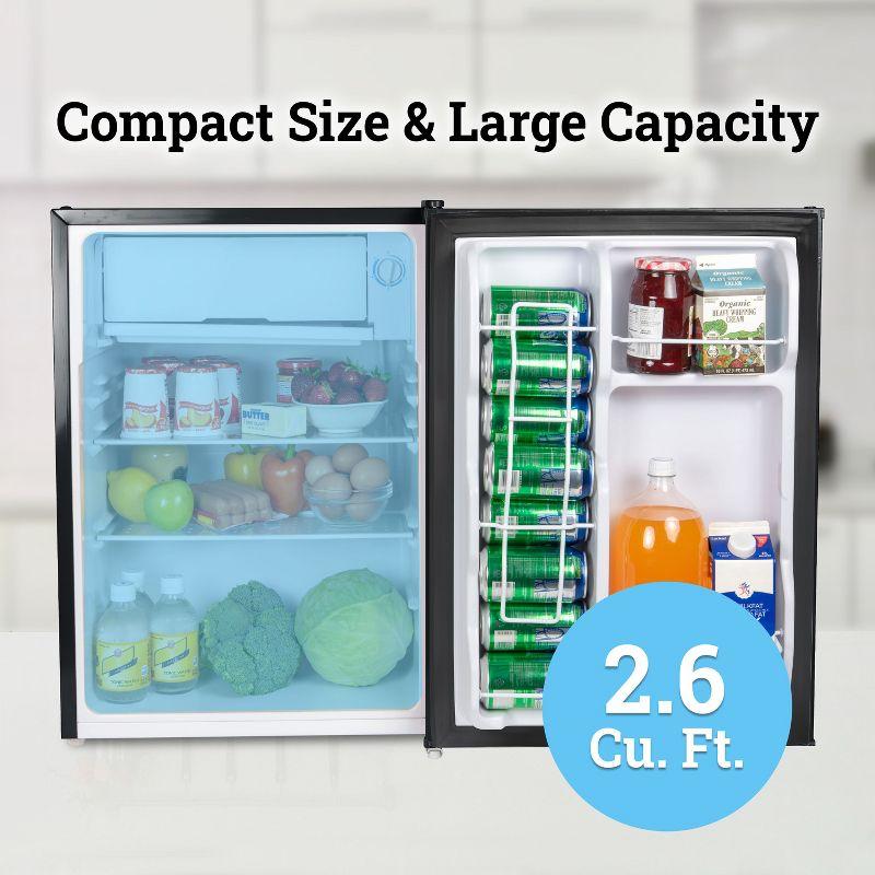 Igloo IRF16BK6A 1.6 Cu. Ft. Single Door Refrigerator with Freezer, Black
