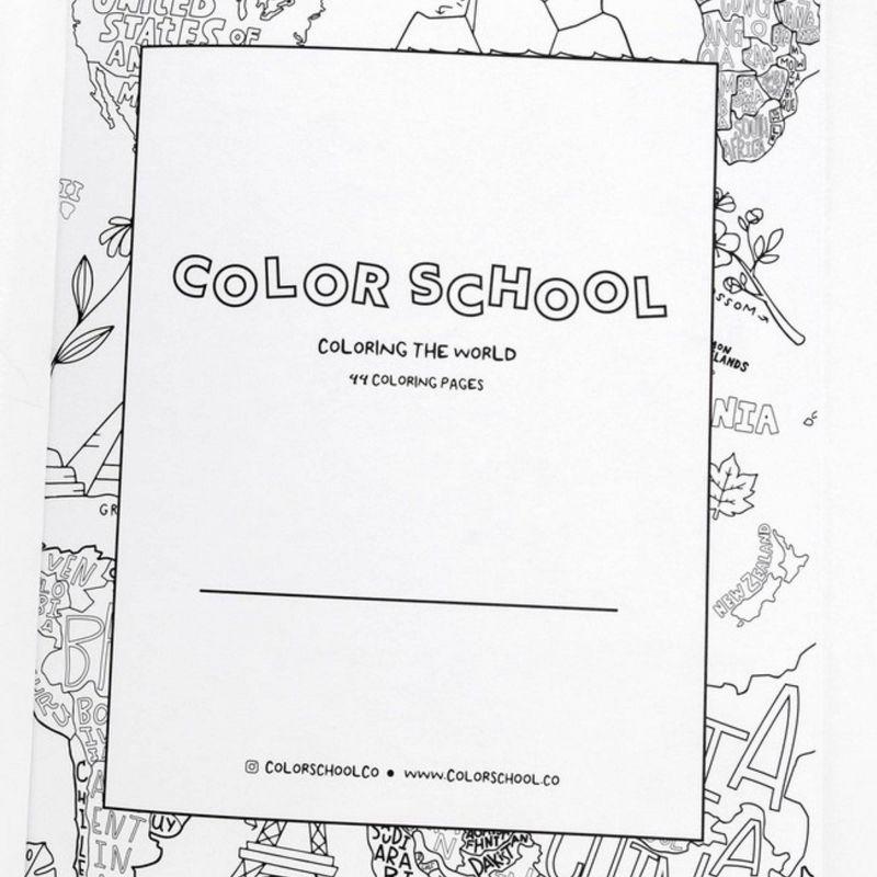 Coloring Book Coloring the World - Color School: Creative Pages for Ages 2-12, 44 Pages, 10"x8"