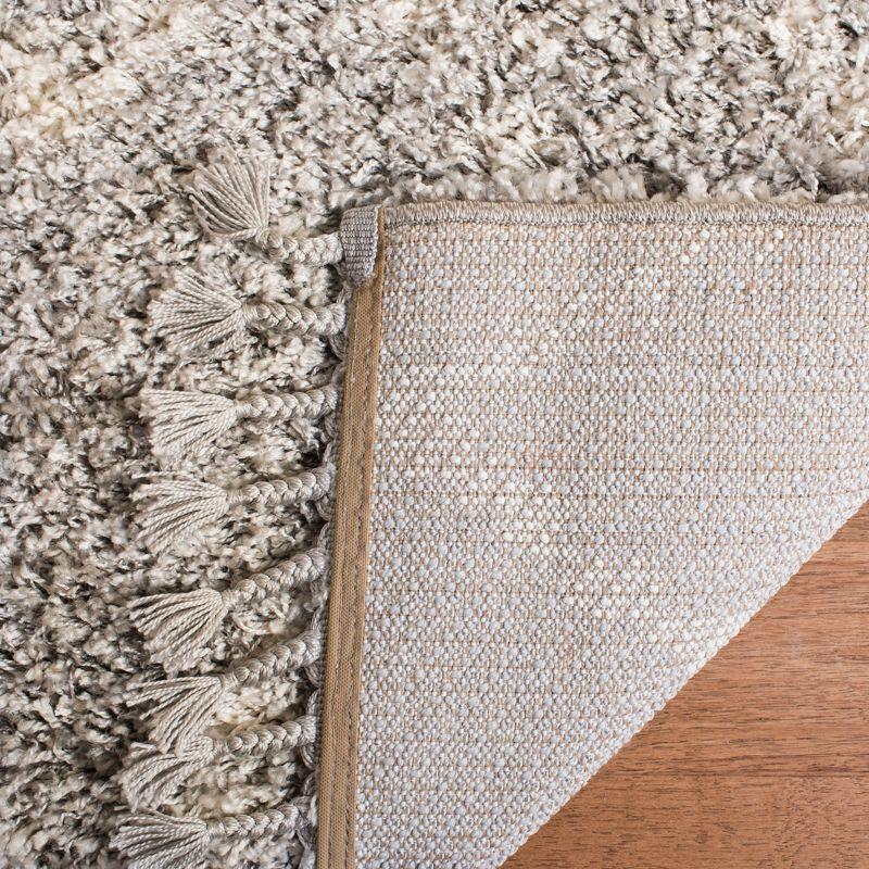 Pro Lux Shag PLX434 Power Loomed Indoor Area Rug - 5'x8' - Grey/Cream - Safavieh