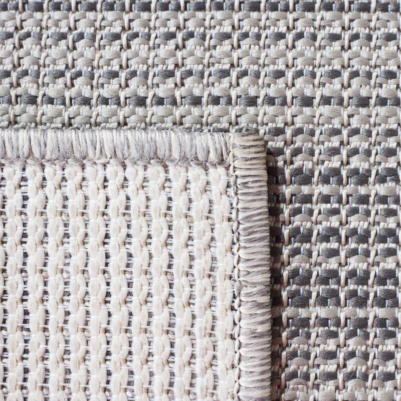 Hampton HTN231 Power Loomed Indoor/Outdoor Area Rug - Gray - 4'x6' - Safavieh.