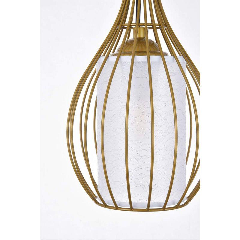 Elegant Lighting Miya 1 Light Brass Pendant