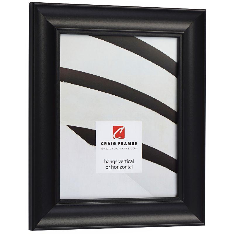 Vintage Revival Satin Black 12x18 inch Picture Frame matted to 10x13