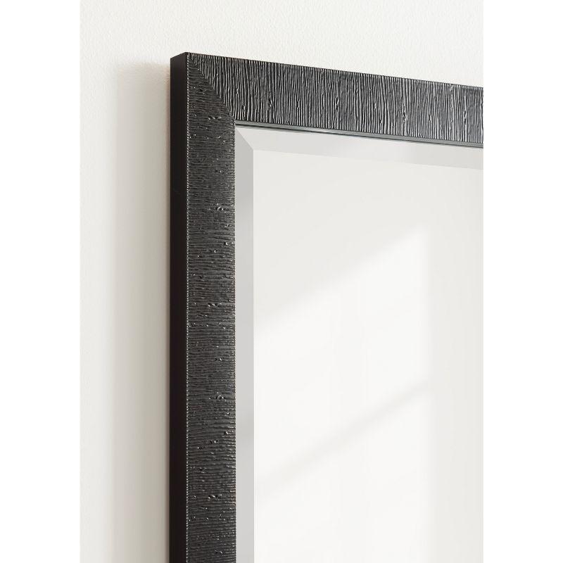 Black Ribbed Texture 20x30 Rectangular Wall Mirror