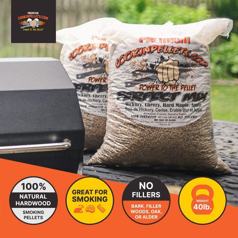 CookinPellets Longhorn Blend Mesquite, Cherry, & Hard Maple BBQ Grill Wood Pellets for Pellet Grill & Pellet Smoker, 40 Lb Bag